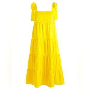 $375 Alice+Olivia "Cynthia Tie Strap" Midi Dress SZ 10 Tuscany Yellow NWT